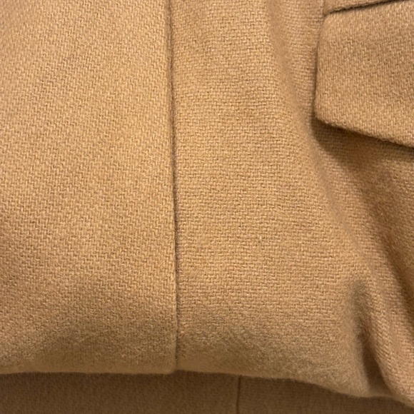 Metrostyle Women's Size 10 Wool Tan Straight Leg Pants with Turn-Up Hems - Picture 4 of 10